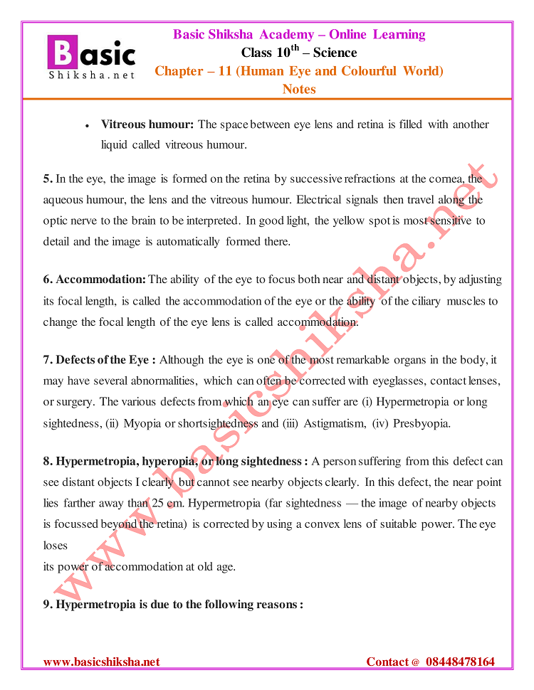 CBSE Class 10 Chapter 11 NCERT Science Notes