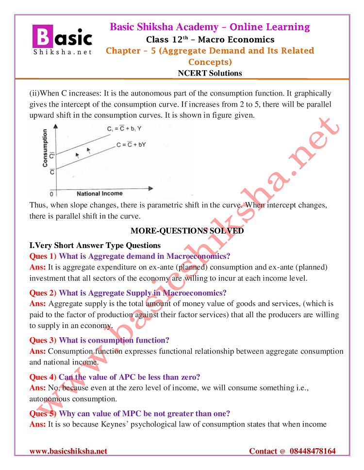 CBSE Class 12 Macro Eco Chapter 5 NCERT Solutions