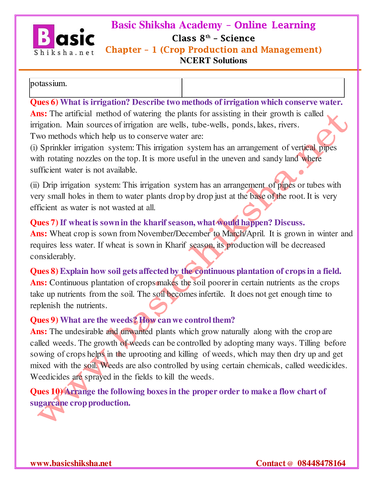 CBSE Class 8 Chapter 1 Science NCERT Questions Answers
