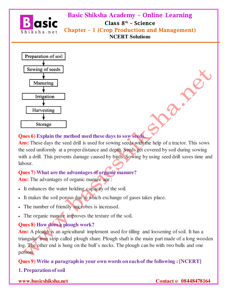 CBSE Class 8 Chapter 1 Science NCERT Questions Answers