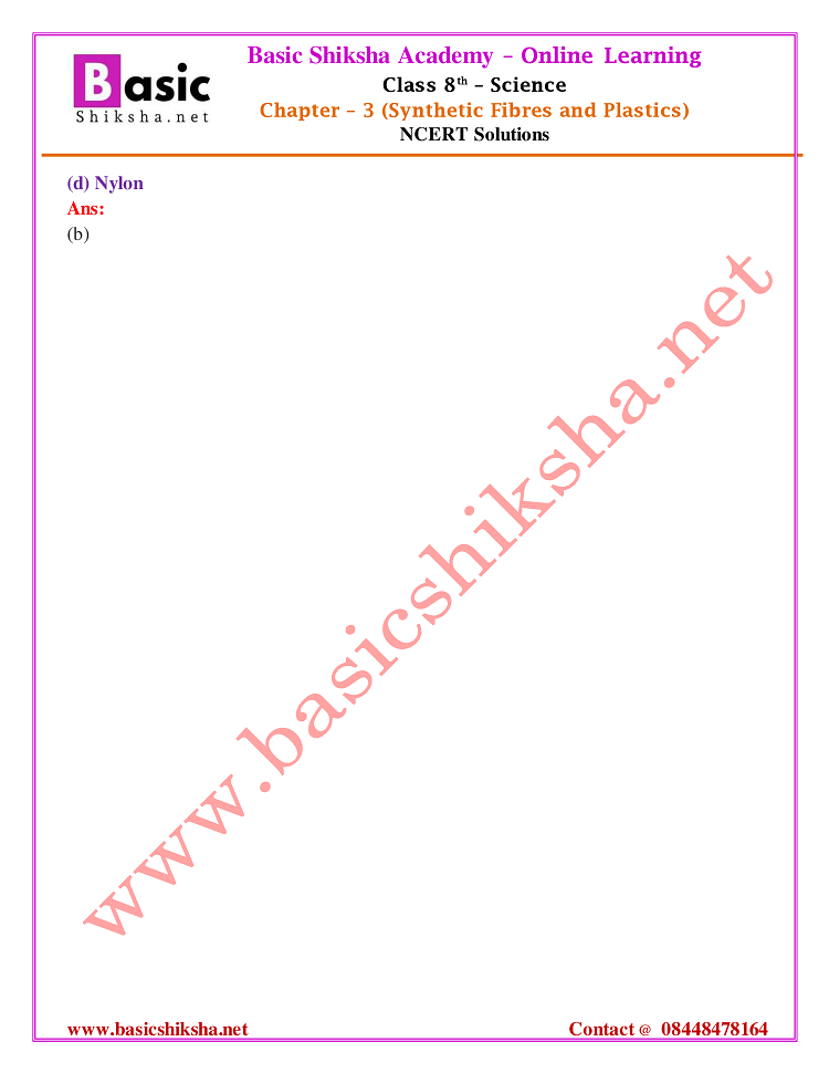 CBSE Class 8 Chapter 3 Science NCERT Questions Answers