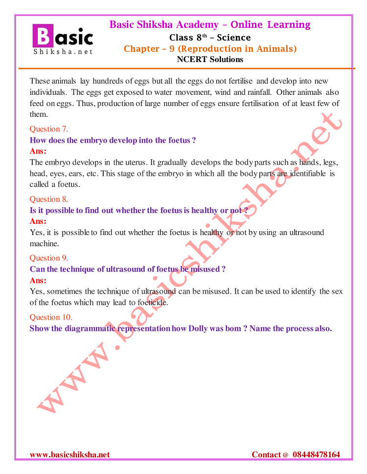 CBSE Class 8 Chapter 9 Science NCERT Questions Answers